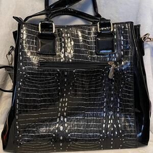 Black Faux Leather Purse